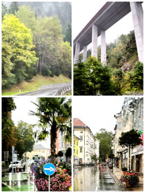 Wir rollen u.a die Katschberg Bundesstraße, die Autobahn schaut auf uns herab.😱