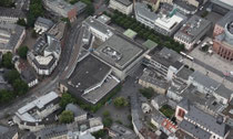 Luftbild des Areals rund um das ehemalige Karstadt-Gebäude in der Mainzer Innenstadt. Foto: Alfons Rath