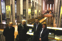 v.l.n.r.: Domdekan Heinz Heckwolf, Horst Ernehrt, Manfred Efflinger (BFE), Sabine Flegel Dombauverein