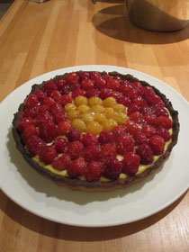 Tarte aux 2 framboises.