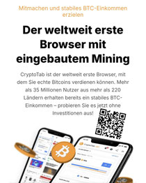 Crypto Tab Cloudminin Browser App MoneyMaker