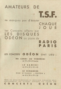 Supplément Odéon d'avril 1931