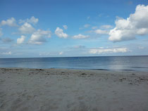 Blick vom Strand auf die Ostsee