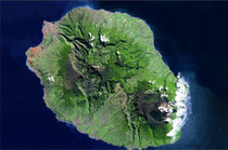 La réunion vue par satellite - CNES/dist.Spot Image