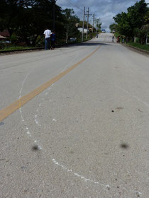 40 feet of slidemarks