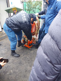3/20○○公園で防災訓練を実施しました。