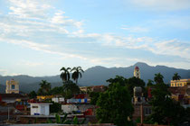 Unser Blick auf Trinidad von der Terrasse aus unserer Casa