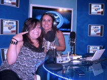 in foto Elisa Martorana in radio con la giornalista Anna Cane