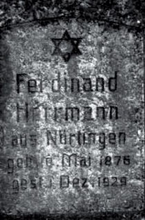 Grabstein von Ferdinand Herrmann auf dem Cannstatter Steigfriedhof, aus WERNER 1998