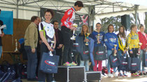 Rachel sur la troisième marche du podium