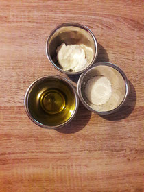 crème fraîche huile d'olive et poudre de coco!