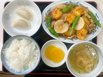 <エビの甘炊き定食>