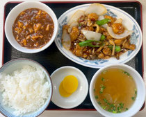 <鶏肉のピリ辛炒め定食>