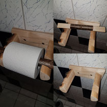 Simpler Klorollenhalter aus Holz