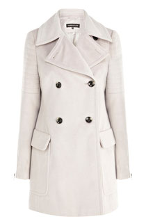 Warehouse double breasted grey coat