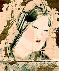 (八重垣神社所蔵 「稲田姫命像」壁画)