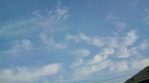 羽のような雲が出ていました