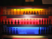 Bar Ablage Theke Element Licht beleuchtet Schnaps Schnäpse Shot shots Rent Mieten Bierbrommer Fest Festival Fasnacht Alkohol