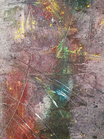 Violett XXI, 2020, 30 cm × 120 cm, oil and pigments on canvas, copyright Christina Mitterhuber