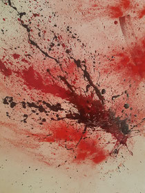 WE in red XLVII, 2020, 80 cm × 80 cm, oil on canvas, Copyright Christina Mitterhuber