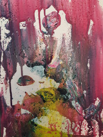 Violett XXIV, 2020, 30 cm × 120 cm, oil and pigments on canvas, copyright Christina Mitterhuber