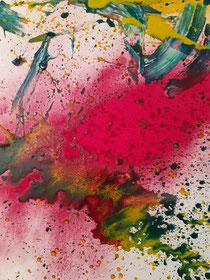 "Having fun!", 2020, 80 cm × 80 cm, oil, pigments on canvas, copyright Christina Mitterhuber