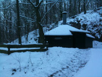 Grillhütte im Schnee