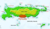 Language map of Manus Island, adapted from SIL map