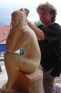 Holzskulptur Holzfigur Stammfigur verkauft
