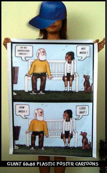 Cartoons Printed Poster Size.