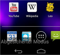 Nur System-Apps: Trotz Verknüpfungen lassen sich eigene Apps nicht starten.