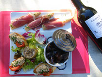 Assiette de Pays "Merveilleuses richesses de l'Adour" proposée par le restaurant Lou Touping à Saubusse les Bains