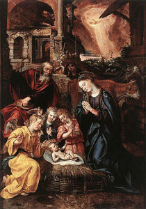 キリストの生誕　マルテン・デ・ボス　１５７７年
