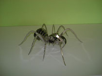 Spinne aus Chromstahl elektropoliert