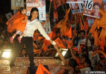 Keiko Fujimori durante su campaña electoral (Raúl García/ Efe)