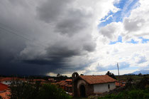 Dunkle Wolken am Himmel, aber auch diese verziehen sich wieder