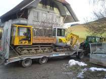 Tiefgänger mit Dumper und Bagger