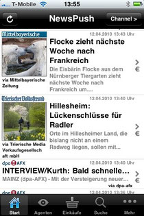 NewsPush speist sich aus verschiedenen Nachrichtenquellen.