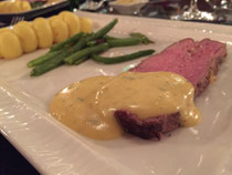 Entrecôte am Stück gebraten