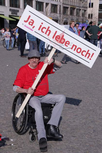 Uwe auf unserer Demo 2017 in Berlin