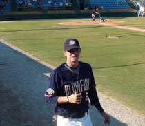 Federico Castagnini con la casacca dei Columbia Blowfish
