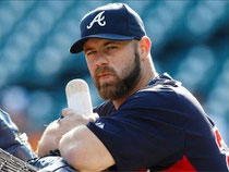 Nell'immagine Evan Gattis "El Oso Blanco" Foto di Rick Osentoski, USA TODAY Sports
