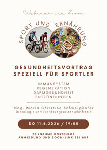 Sport braucht den richtigen Treibstoffe. WEBINAR.