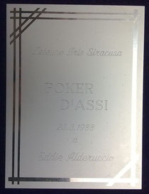 Alderuccio Eddie, targa "Poker d'assi" 2° regia Tv 1988.