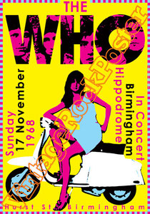 the who,who poster,who concert,mod,Pete Townshend, Roger Daltrey, Zak Starkey,my generation,baba o'riley,who are you,british modist,british rock,rock n roll,tommy, quadrophenia,lambretta,vespa piaggio