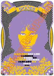 doors, Jim Morrison, Ray Manzarek, Robby Krieger, John Densmore, Rick Manzarek, Jim Manzarek, Pat Sullivan,psychedelic,psichedelia,gloria,doors poster,king snake,new york,madison square garden