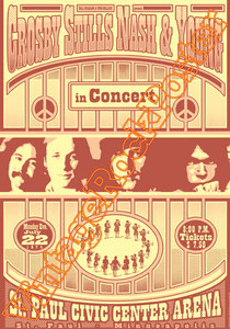 crosby still nash and young,Neil Young, Graham Nash, Stephen Stills, David Crosby, Joe Vitale,harvest moon,psychedelic, psychedelia, anni 60,poster, progressive rock, classic rock, american rock,biker