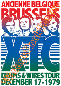 xtc,Andy Partridge, Colin Moulding, Dave Gregory, Terry Chambers, Barry Andrews,alternative rock,xtc poster,xtc concert,london,british music,british rock,vintage rock posters