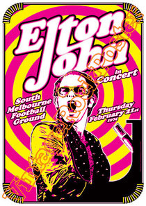 elton john,diana spencer,felt forum,melbourne,australia,london,los angeles,british rock,piano,concerto, elton john poster,vintage rock posters,candle in the wind,hollywood, sportatorium