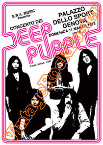 deep purple,Ian Gillan, Rod Evans, David Coverdale, Joe Lynn Turner, classic rock, psychedelic, psichedelia, rock,american , british rock, dark,gothic,concert,deep purple poster,genova, palazzo sport